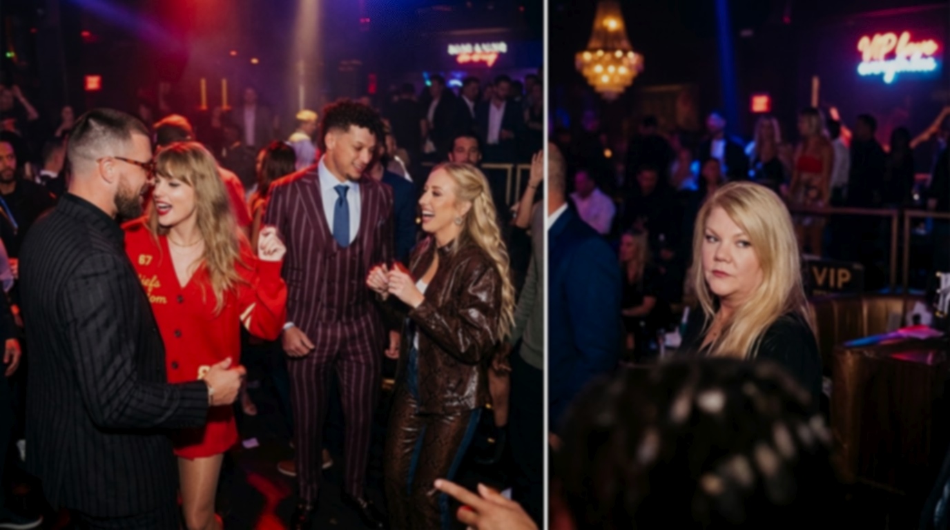 Taylor Swift and Husband Travis Kelce, Alongside Patrick and Brittany Mahomes, Donna Kelce, and Andrea Swift, Spotted at a Las Vegas Nightclub Celebrating the Chiefs' Majestic 30–27 Win Against the Raiders: Taylor's Mom Can't Stop Staring Deeply at Travis, and Fans Can't Stop Talking About What It Means... See Never-Before-Seen Clips and Photos
