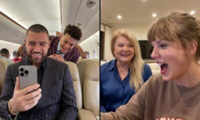 Taylor Swift’s Mom Andrea Shares Hilarious and Adorable Never-Before-Seen Video of Taylor Video-Calling Husband Travis Kelce to Celebrate the Chiefs’ Wild 30-27 Win, Shouting “That’s My Husband!” During Travis and His Teammates’ Flight Back to Kansas City