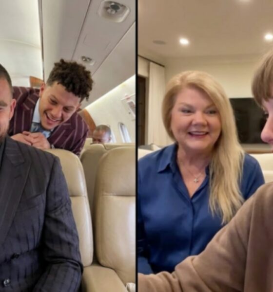 Taylor Swift’s Mom Andrea Shares Hilarious and Adorable Never-Before-Seen Video of Taylor Video-Calling Husband Travis Kelce to Celebrate the Chiefs’ Wild 30-27 Win, Shouting “That’s My Husband!” During Travis and His Teammates’ Flight Back to Kansas City