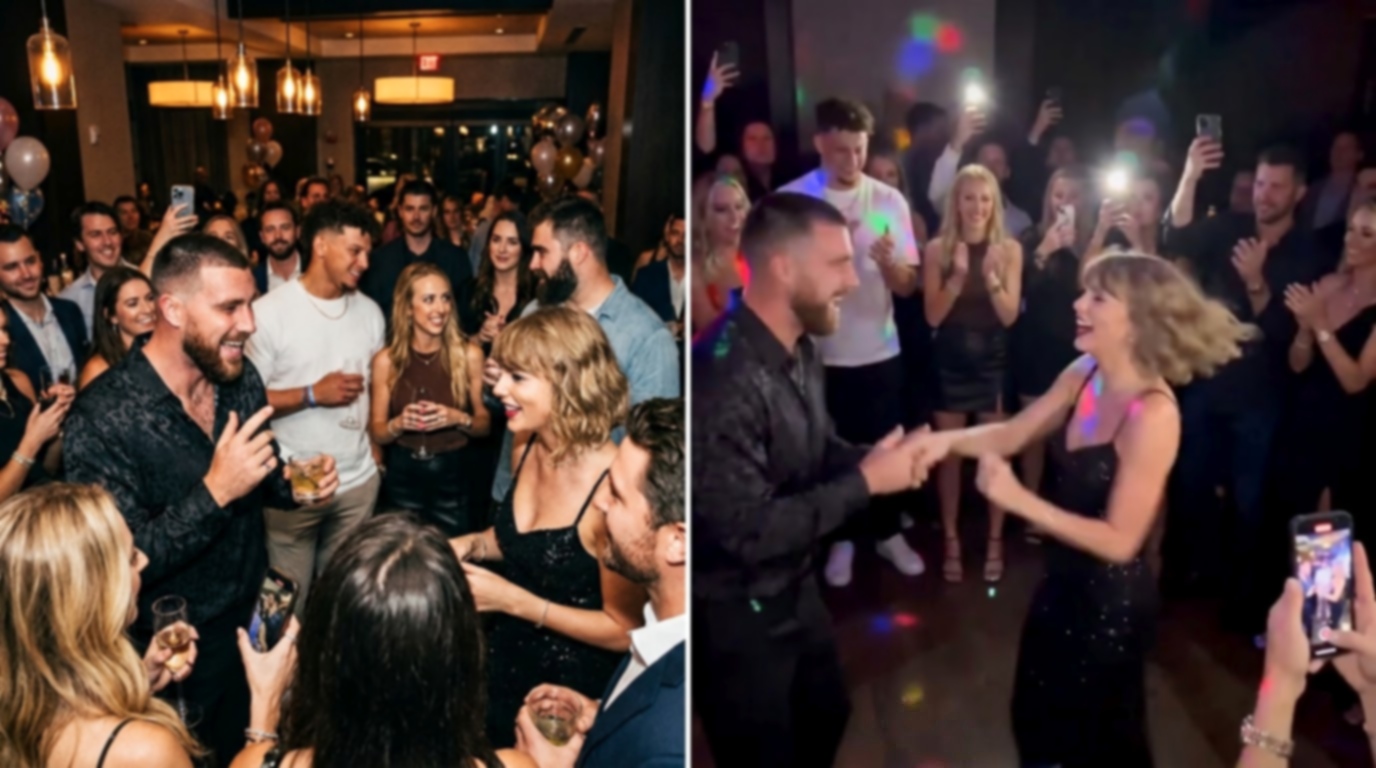 Taylor Swift Hosts Husband Travis Kelce’s 37th Birthday Bash at 1587 Prime in Kansas City With Family and Friends, Including Patrick and Brittany Mahomes, Jason and Kylie Kelce, and Other A List Celebrities - Fans Are Obsessed With Her Drastic New Look and Haircut, But It’s the Hilarious Video of Taylor and Travis Taking Over the Dance Floor That Fans Can’t Stop Replaying... See Clearer Photos and a Never Before Seen Clip