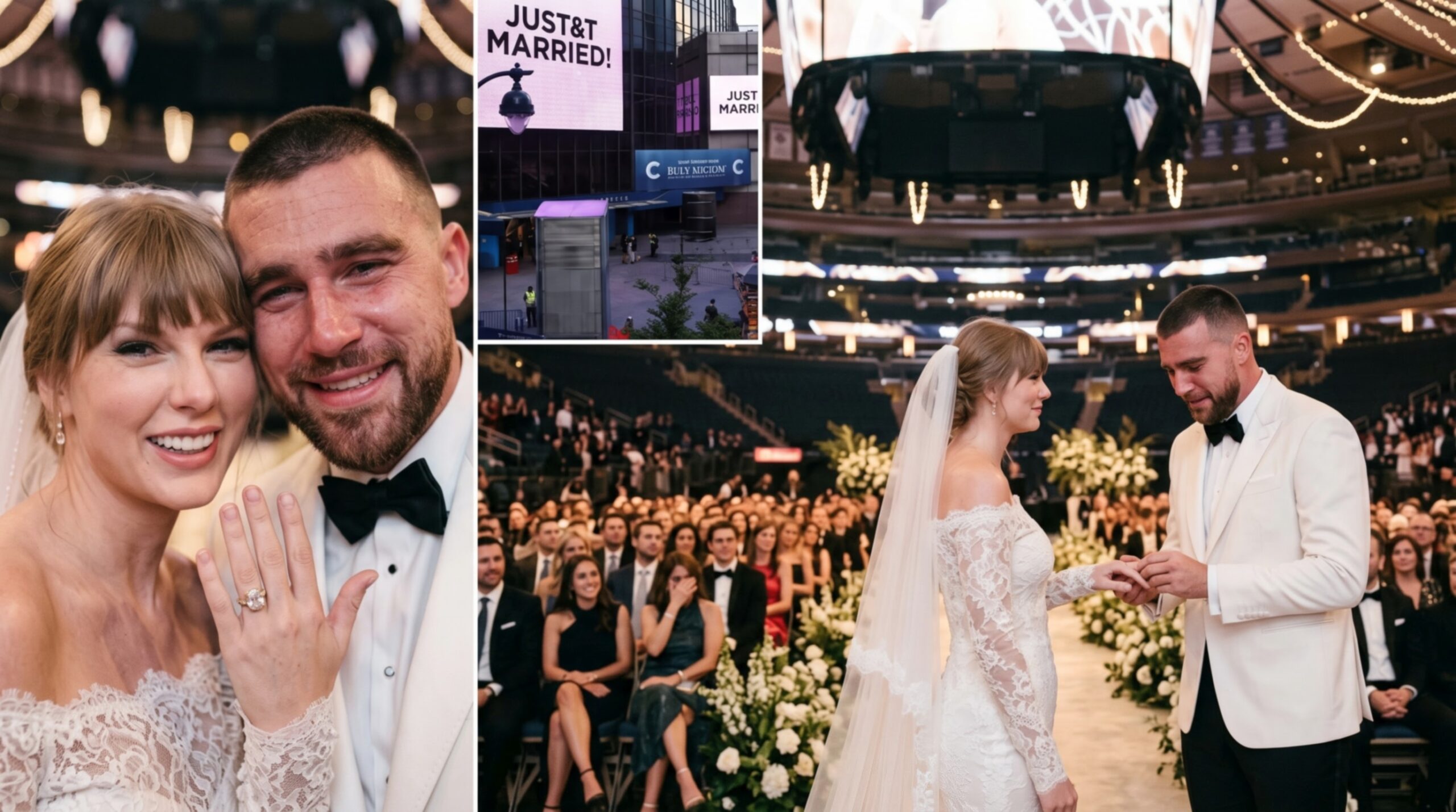 Taylor Swift and Husband Travis Kelce’s Official Wedding Photos Take Fans by Surprise – See the First Look as an Emotional Travis Kelce Slips the Ring Onto Taylor Swift’s Finger in a Never-Before-Seen Clip