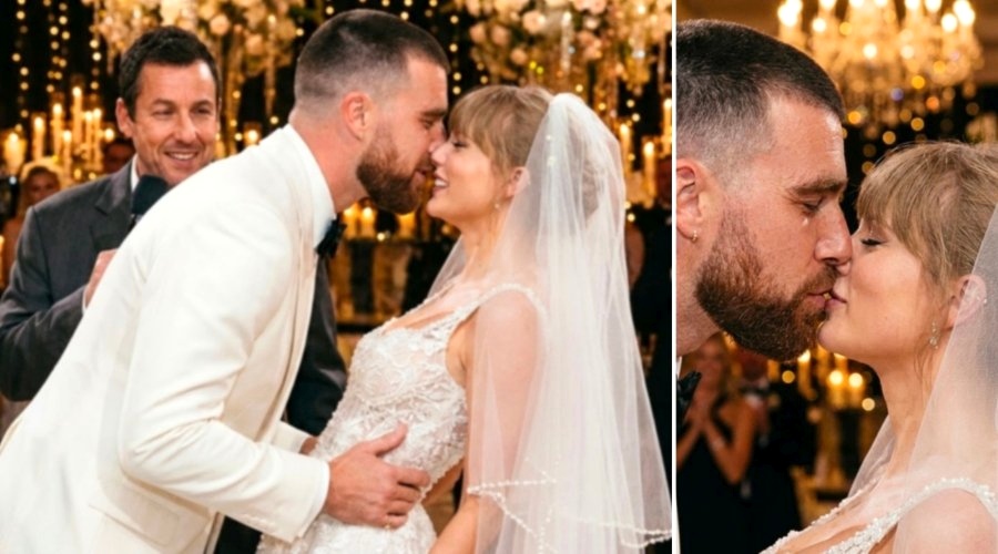 Taylor Swift Finally Drops the First Official Photos and Heartwarming Clip of Her and Travis Kelce’s First Kiss as Husband and Wife After Adam Sandler’s Emotional “You May Kiss the Bride” Moment at Their Star-Studded MSG Wedding