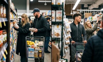 Taylor Swift and Husband Travis Kelce Steal the Spotlight Alongside Patrick and Brittany Mahomes During a NYC Grocery Store Outing as They Shop for Ingredients for Taylor's Homemade Sourdough Bread in New Photos