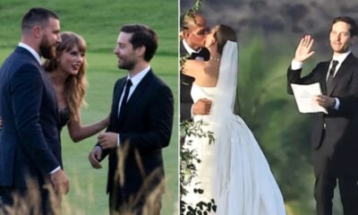 Taylor Swift and Husband Travis Kelce Steal the Spotlight in Rare New Photos as Tobey Maguire Officiates His Ex-Wife’s Wedding to Her New Husband, Billionaire Heir Geoff Ogunlesi