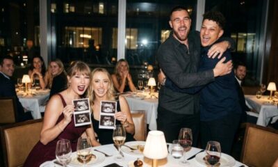 Taylor Swift and Husband Travis Kelce Join Patrick and Brittany Mahomes for a Double Date Night in NYC Before a Shocking Double Pregnancy and Gender Reveal, as Travis and Patrick’s Heartwarming Reactions Melt Hearts and Break the Internet