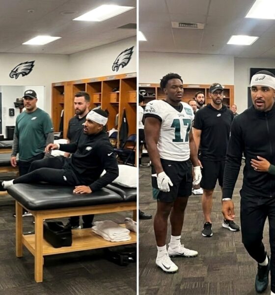 Jalen Hurts’ Wife Bry Burrows Breaks Eagles Protocol by Rushing to the Philadelphia Eagles’ Team Facility in Worry After the Team Announces His “Superficial Blood Clot” Diagnosis, but Fans Notice Something Shocking About Her That Has Everyone Talking