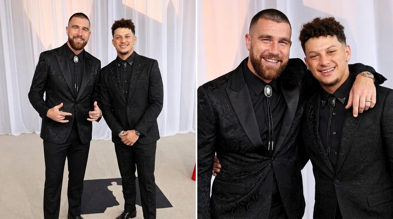 Travis Kelce and Patrick Mahomes Arrive at the Academy Museum Gala, Ditching NFL and Chiefs Protocol Ahead of the Chiefs vs. Chargers Game to Cheer on Taylor Swift as She Performs at the 6th Annual Event