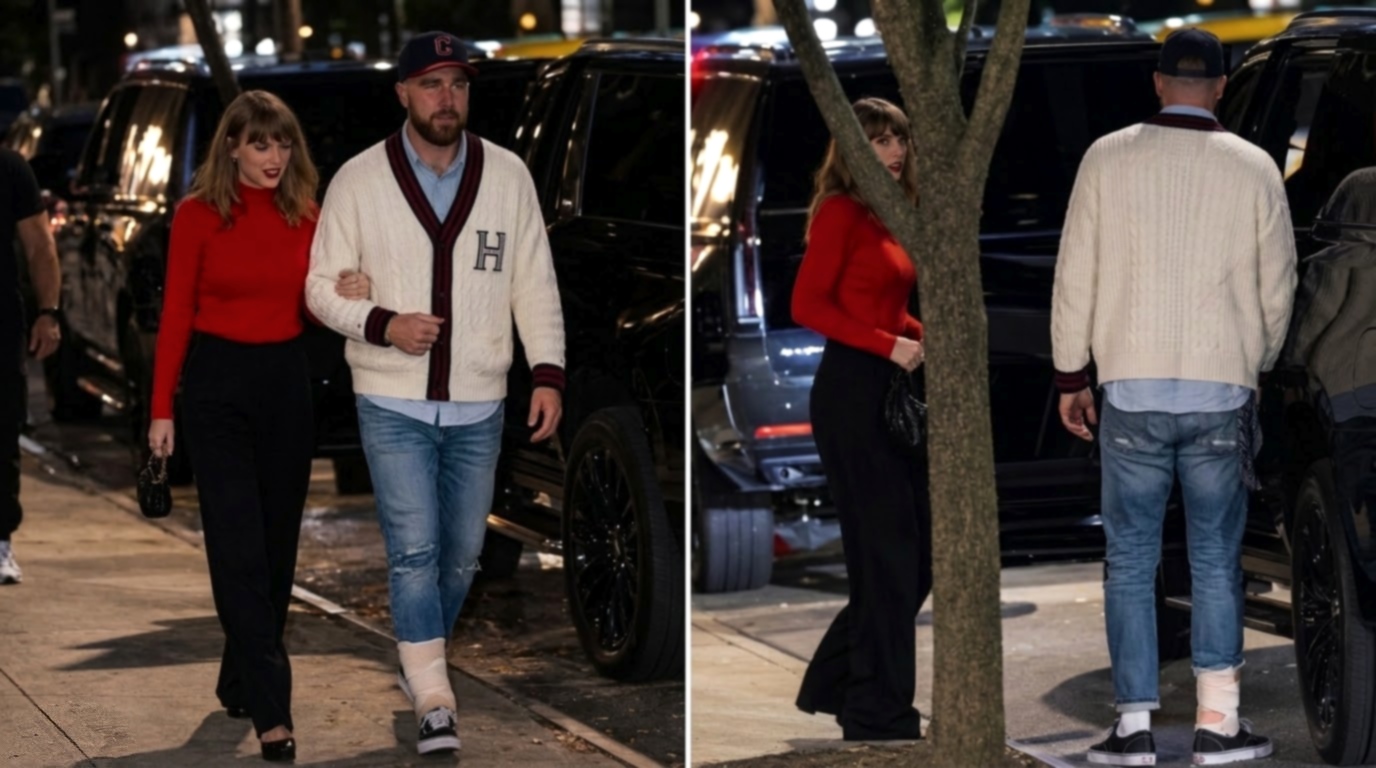 Taylor Swift 36, and Husband Travis Kelce 37, Seen Leaving An Expensive Hotel In the Late Night Together after Celebrating Thrilling Chiefs 22-6 Win Over Chargers